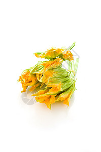 Zucchini 花朵绿色农业花瓣食物饮食蔬菜南瓜橙子素食背景图片