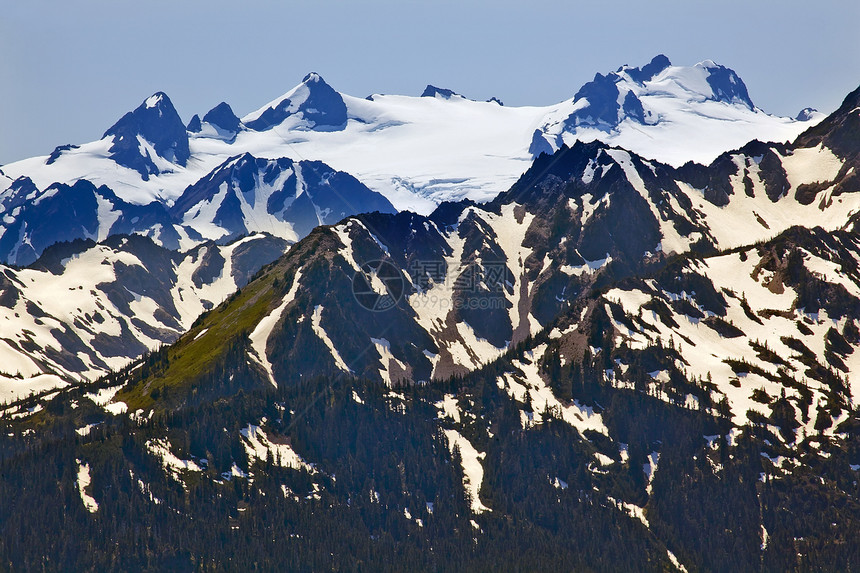 奥林匹斯山雪山飓风 国家奥林匹克运动会旅行远景风景顶峰高山岩石公吨雪山首脑图片