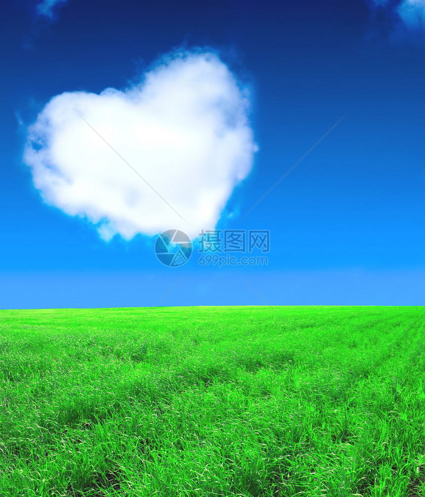云中的心天堂绿色编队愿望飞行浪漫场地蓝色白色空气图片