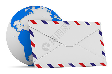 信网火锅素材白色背景上的电子邮件概念 孤立的 3D 图像技术垃圾邮件浏览器局域网地球空白邮箱问候语网络邮件背景