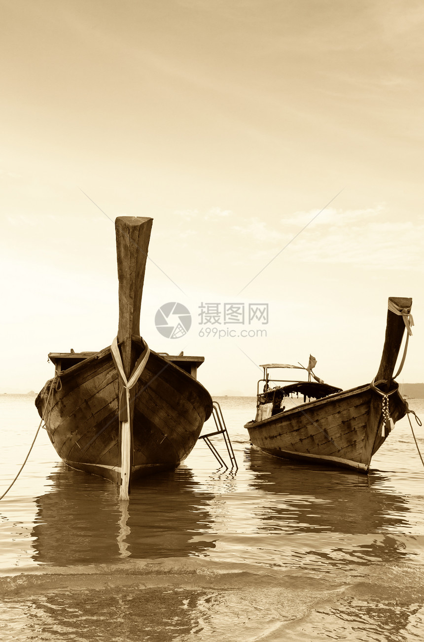 传统泰国船长尾号旅行冒险风景海浪晴天热带阳光气候天堂天空图片