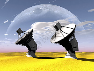 射电望远镜科学物理学月亮望远镜宇宙月球天线天体天文学背景图片