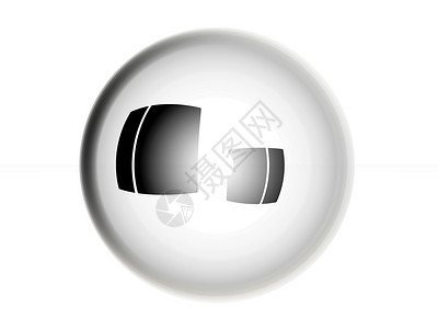 玻璃球白色插图气泡反射地球背景图片