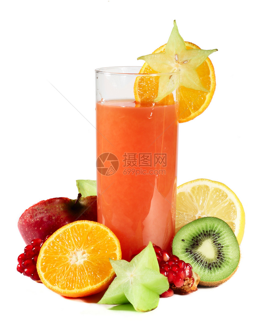 多果汁热带工作室情调营养食物饮食玻璃异国橙子石榴图片