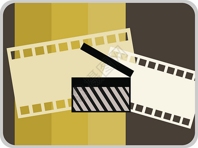 电影图标插图棕色墙纸背景图片