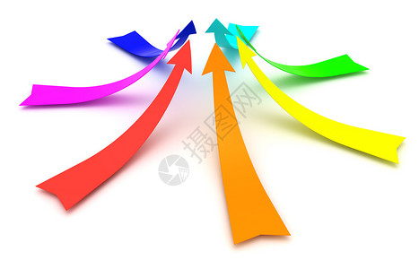 彩箭团体成功彩虹电脑进步生长白色战略中心背景图片