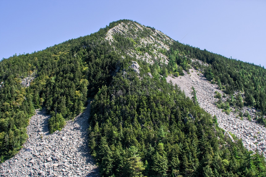 白岩悬崖地形森林白色树木地标岩石天空山峰丘陵山脉图片