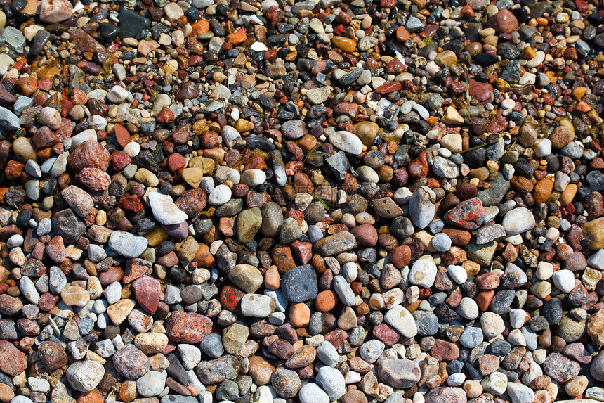 海滩岩石石头花岗岩海岸线卵石碎石团体圆形灰色圆圈水平图片