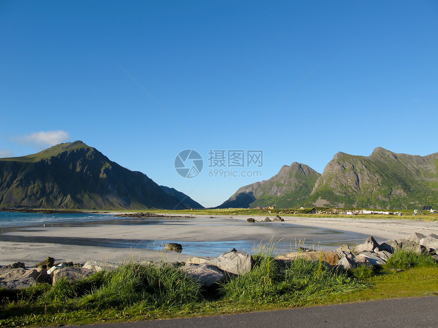 挪威海滩旅游海岸游客风景农村乡村太阳远足摄影岩石图片