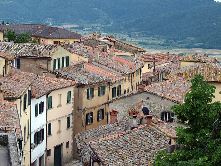 Cortona 托斯卡纳镇伊特鲁查人街道城市家园奇诺建筑学图片