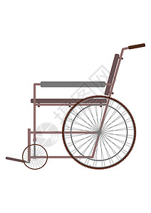 轮椅坡道轮轮椅医院保健情况疾病警告保险插图扶手椅安全援助插画
