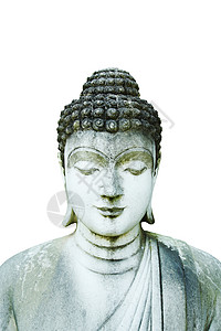 石佛雕像石头上帝雕塑宗教沉思白色高清图片