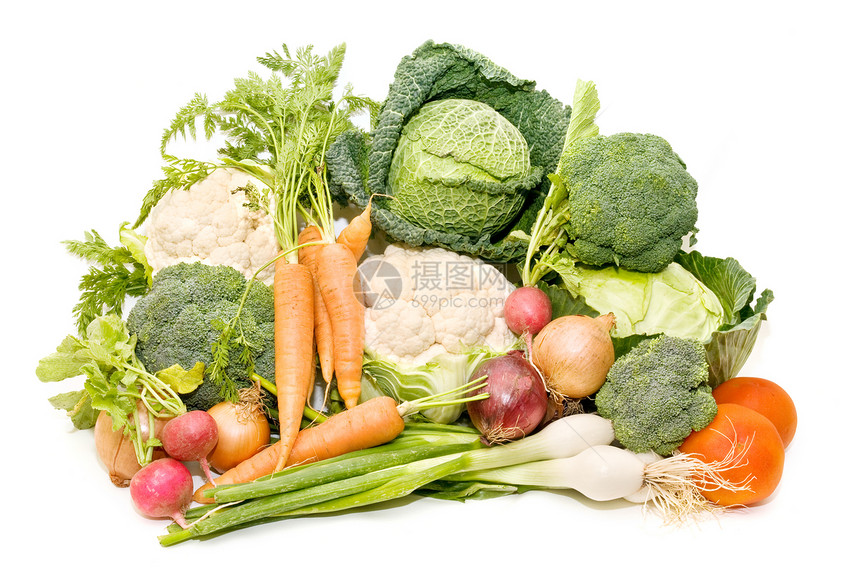 各种新鲜的蔬菜绿色维生素果园农业食物萝卜树叶植物植物群菜花图片