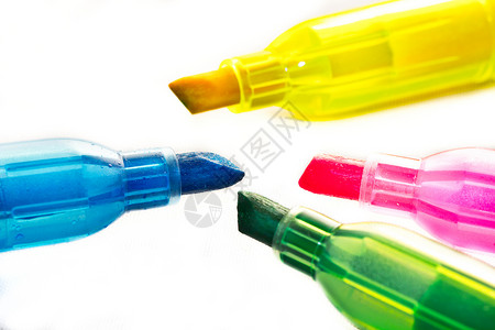 四种颜色团体宏观绿色塑料办公室工作粉色教育收藏蓝色背景图片