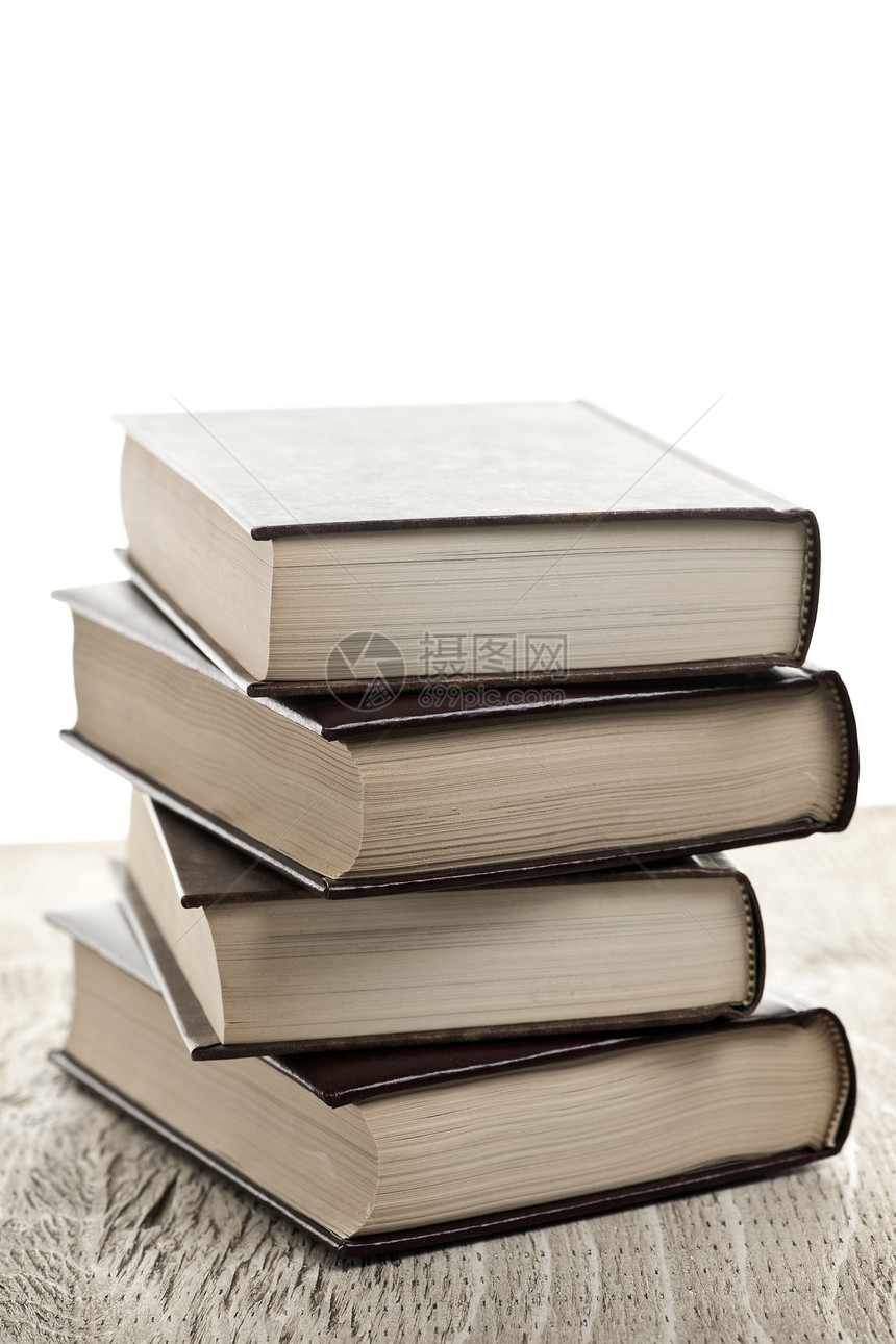 书本堆叠精装阅读教育知识皮革体积边界图书馆教科书模仿图片