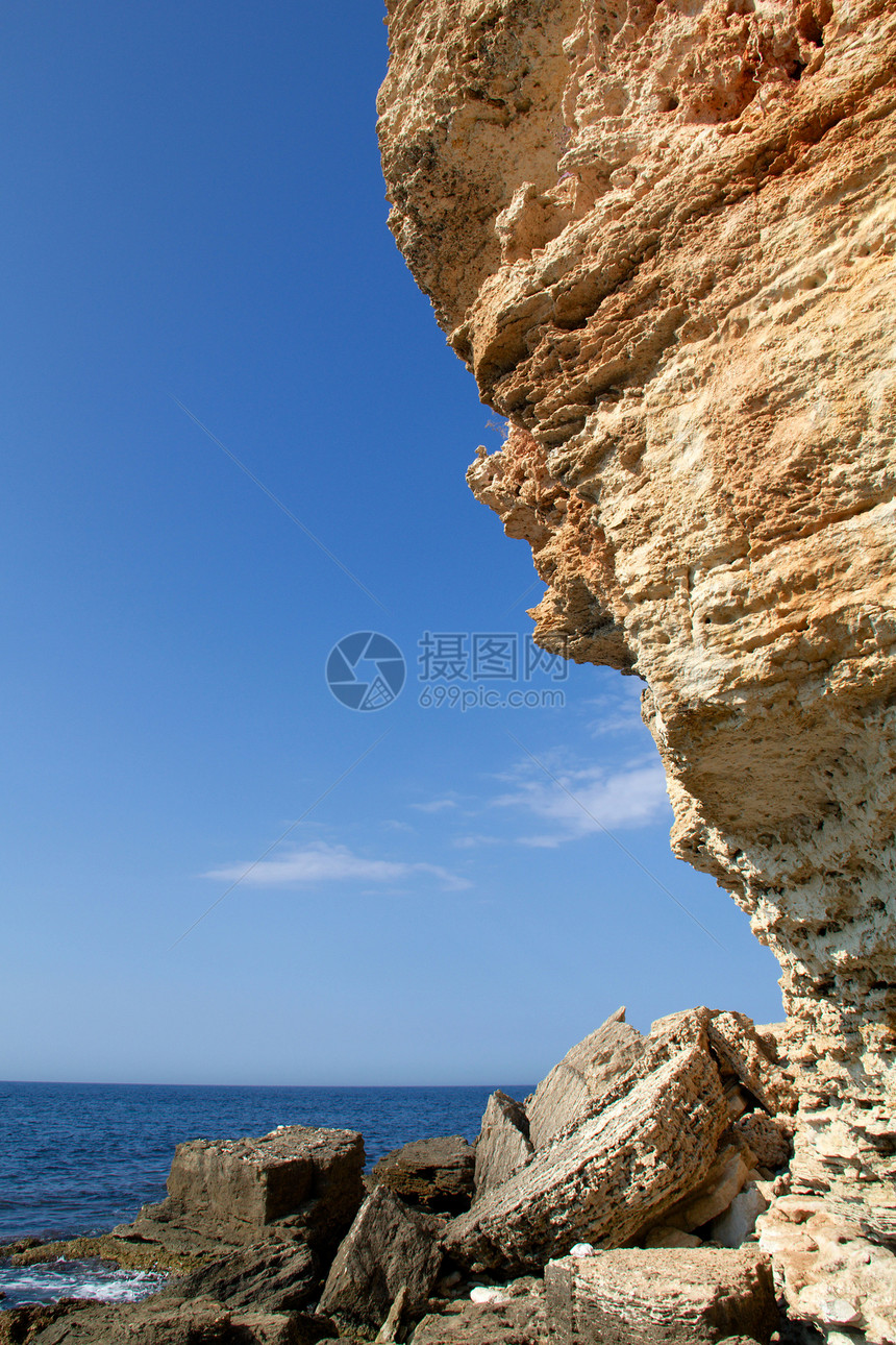 落岩悬崖 黑海海岸海岸线旅行蓝色支撑边缘波浪石灰石天空海景海滩图片