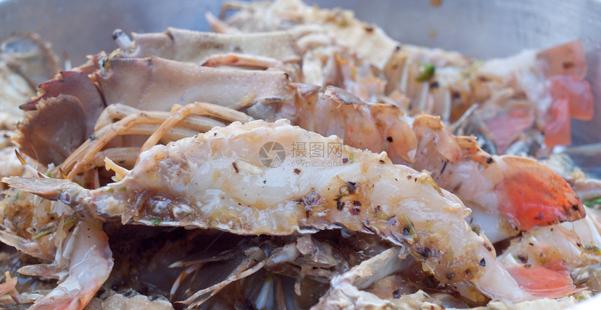 平头龙虾奢华团体营养海洋食物美食海鲜烹饪图片