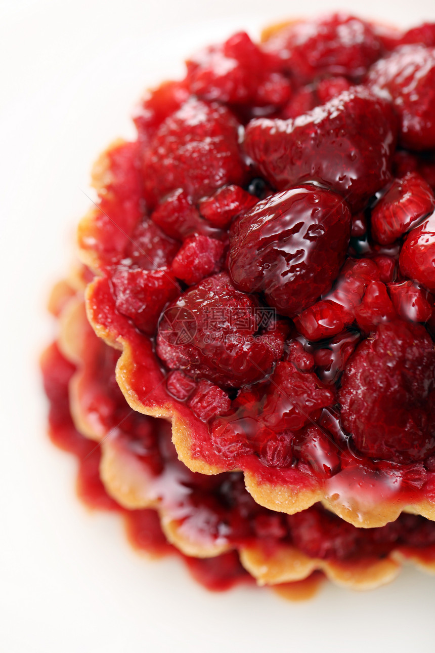 草莓蛋糕的特写图像食物粮食奶油早餐甜点美食种子馅饼脆皮水果图片