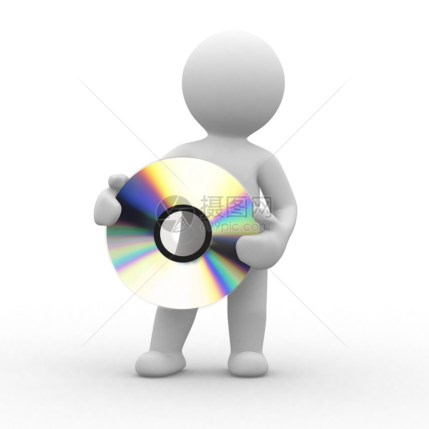 Dvd 数字白色袖珍彩虹磁盘反射激光图片