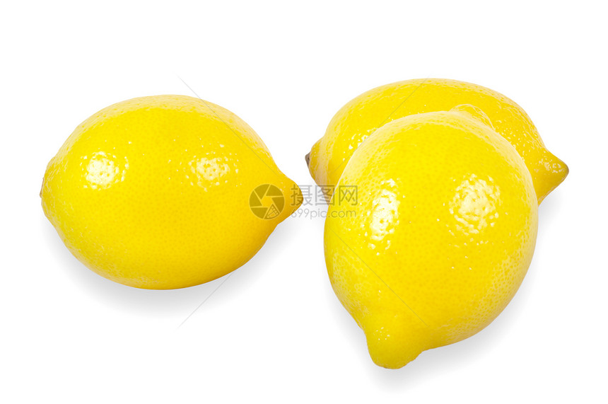 三个柠檬水果图片