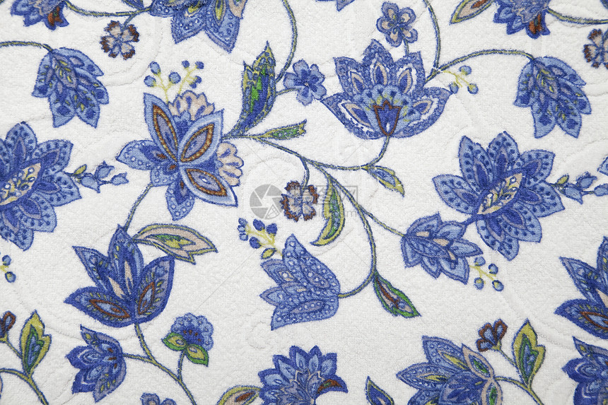 带有花花型的制造业纺织品棉布树叶植物衣服花朵材料装饰品白色服装图片