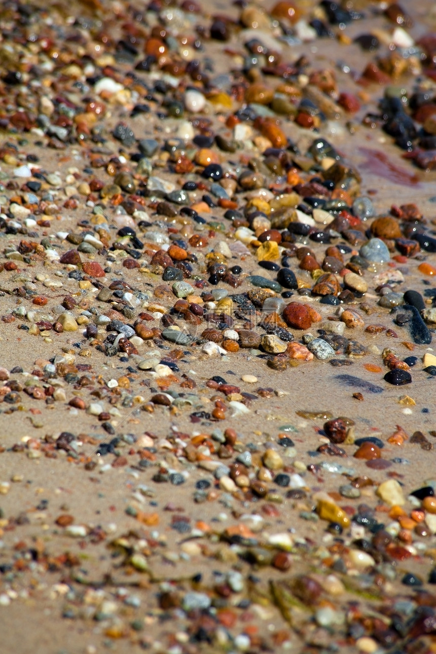 海滩岩石碎石海洋花岗岩卵石圆圈海岸线团体灰色圆形石头图片