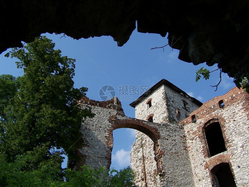 古老的废旧城堡旅行建筑学地标遗产墙壁石方历史性据点废墟旅游图片