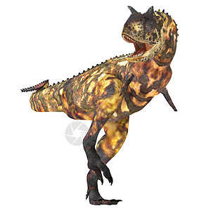 三叠纪食肉牛龙 0世界蜥蜴爬虫泰坦动物肉食者爪子恐龙生物侏罗纪背景