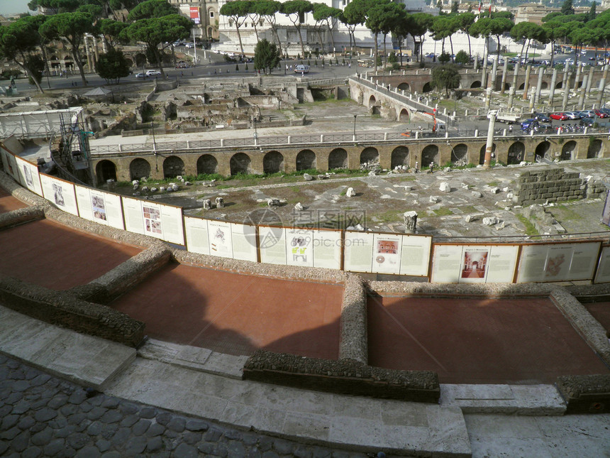 Trajan在罗马的论坛和市场建造加法遗产地标皇帝帝国文明旅游建筑建筑学图片