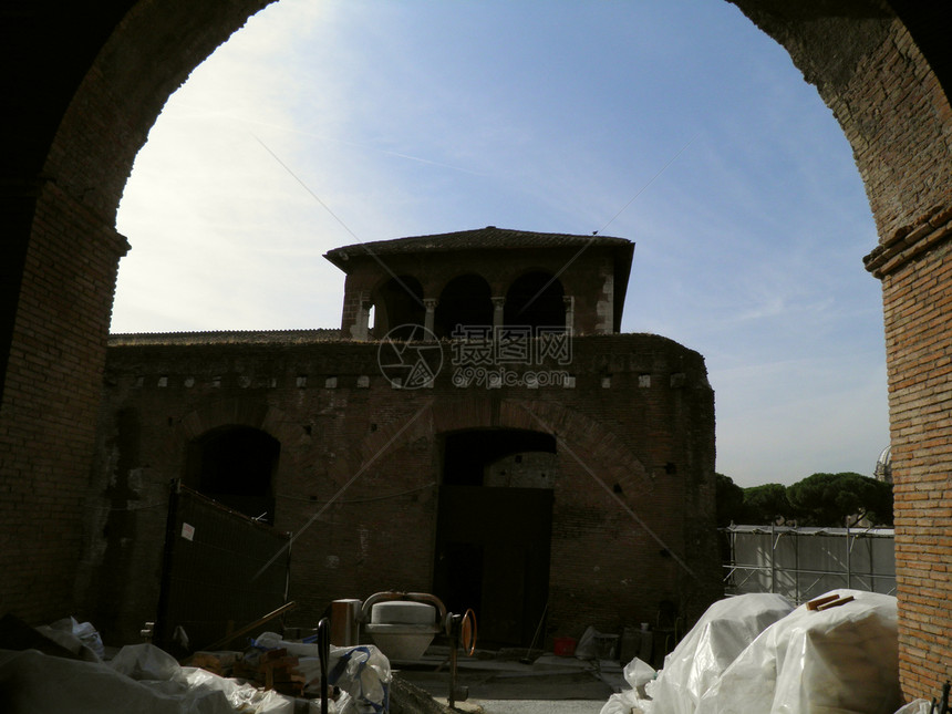 Trajan在罗马的论坛和市场加法文明旅游吸引力地标建造遗产游客帝国建筑图片