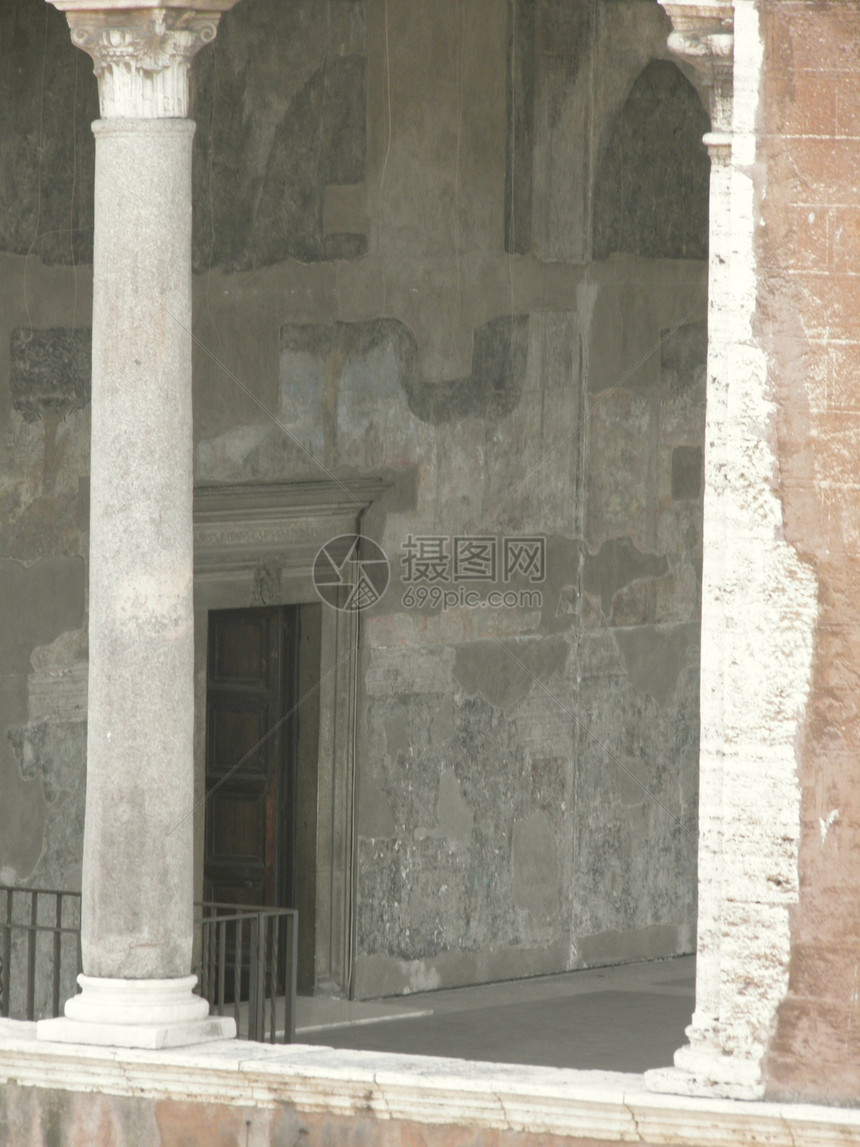 Trajan在罗马的论坛和市场帝国旅游地标加法红色建造建筑吸引力遗产游客图片