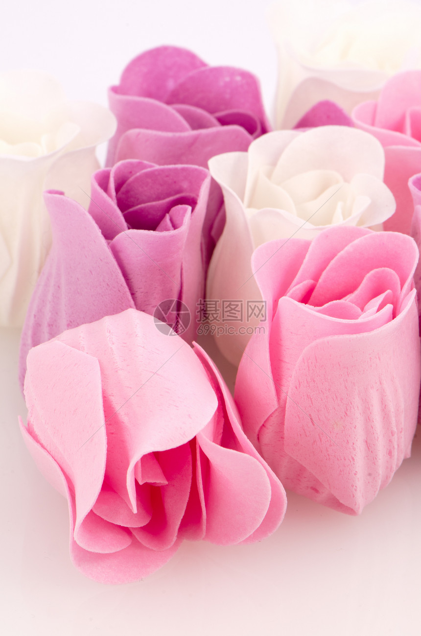 肥皂玫瑰奢华白色卫生身体粉色紫色疗法化妆品芳香温泉图片