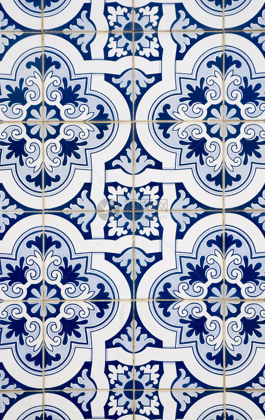 原形旧瓷砖陶瓷制品蓝色控制板工作正方形手工马赛克历史水泥图片