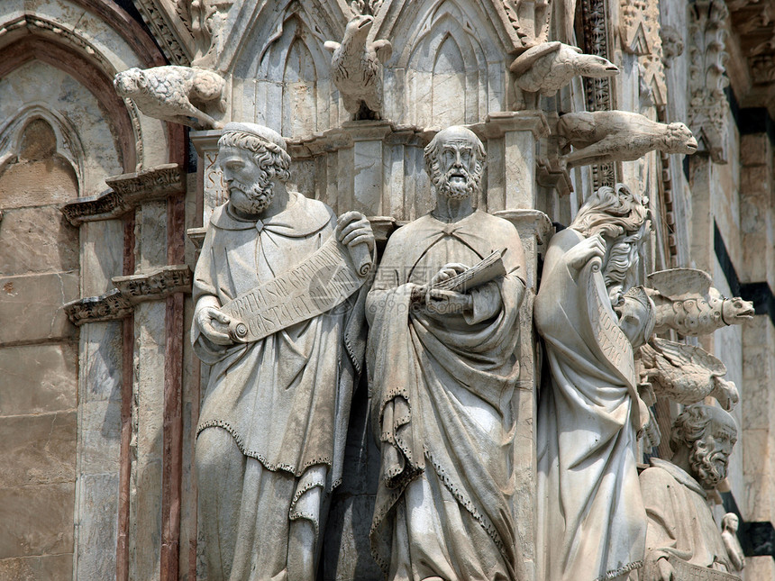 Duomo外墙建筑细节意大利图斯卡纳窗户耳堂雕塑拱形艺术宽慰首都建筑学门户网站拱廊图片