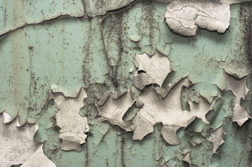 特写旧的油漆表面古董材料墙纸裂缝木板时间框架衰变艺术乡村图片