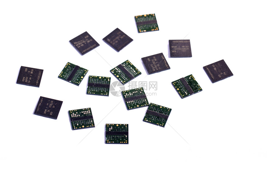 计算机存储芯片技术电子产品金子电脑筹码木板黑色记忆高科技处理器图片