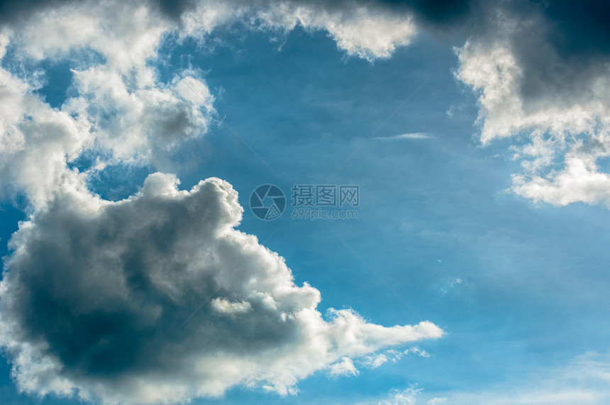 蓝蓝天空风景蓝色太阳阳光天堂晴天天气场景自由柔软度图片