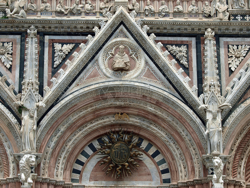 锡耶纳 大理石Duomo门圣母窗户门户网站宽慰浮雕艺术窗饰首都拱形教会图片