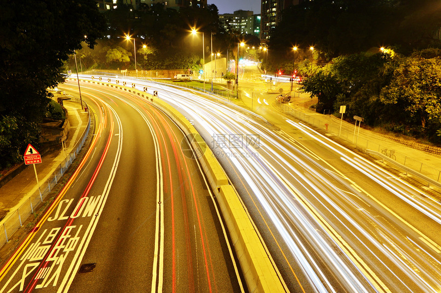 特大城市的光线足迹交通踪迹驾驶地标沥青街道运输首都汽车天际图片