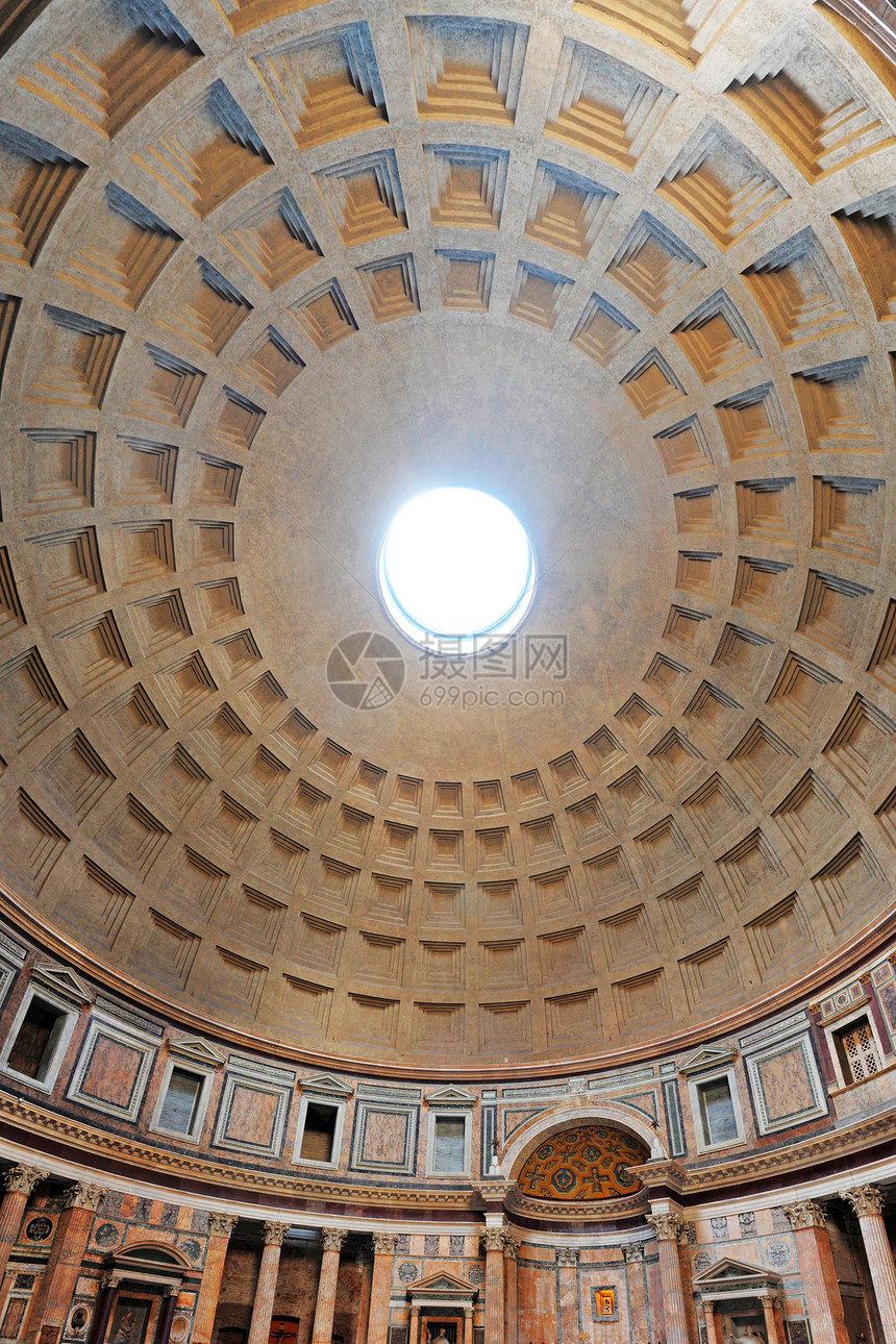 罗马万神教 罗马圆顶历史教堂风格地方建筑学柱子艺术城市圆圈图片