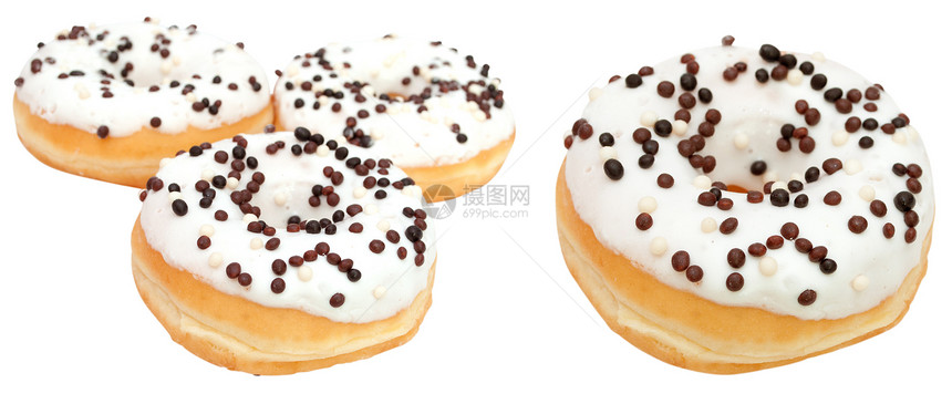 甜甜圈圆圈圆形食物甜点釉面糕点刨冰面包小雨小吃图片