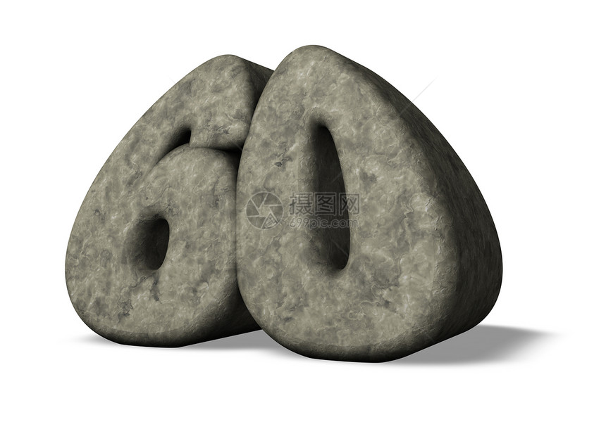 六十岁数学生日纪念日纪念碑禧年插图石头周年反射图片