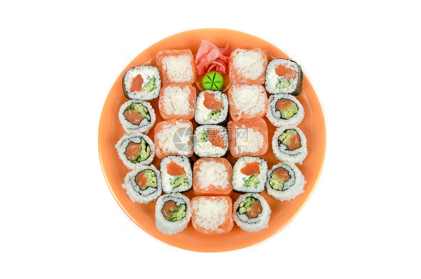 寿司美味海藻情调海鲜熏制厨房传统异国美食鱼子图片