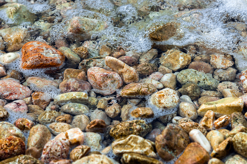 海上的冰石卵石温泉岩石墙纸石头支撑海岸公园灰色圆形图片