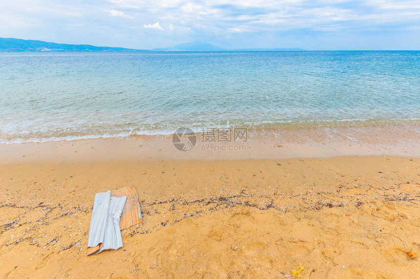 美丽的夏月风景旅行地平线假期天空季节阳光海岸天气旅游热带图片