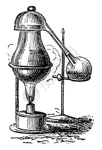 赫克林吉Alembic 或 Ambix (ambikon) 旧书刻字插画