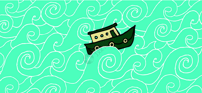 小小船游过海背景图片