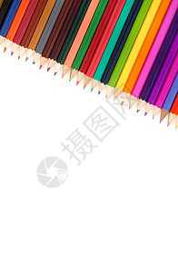 彩色铅笔分类水平工作室教育工艺白色摄影团体蜡笔艺术照片背景图片