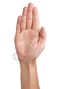 男性手掌手势 白上孤立岩石金属手腕女孩手指概念摇杆男人皮肤问候语背景图片