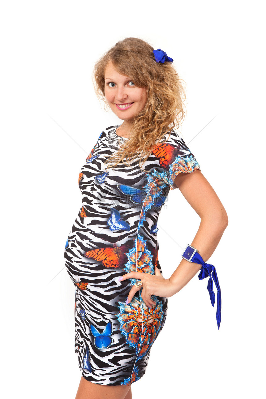 孕妇在抚摸她的肚子女士分娩母亲母性情感腹部女性婴儿微笑父母图片